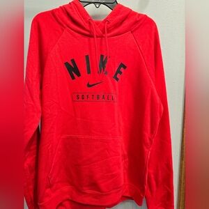 Red Nike Softball Hoodie